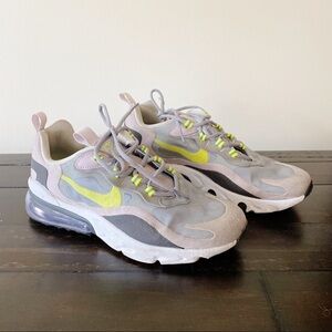 Nike Air Max 270 React Lemon Venom Gray Green Sneakers 5Y